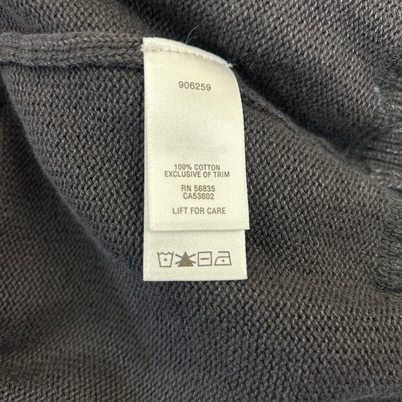 Cabela's Men's Cardigan Sweater SZ L Black Gray Grunge Mineral Wash Faded Look - Picture 7 of 8